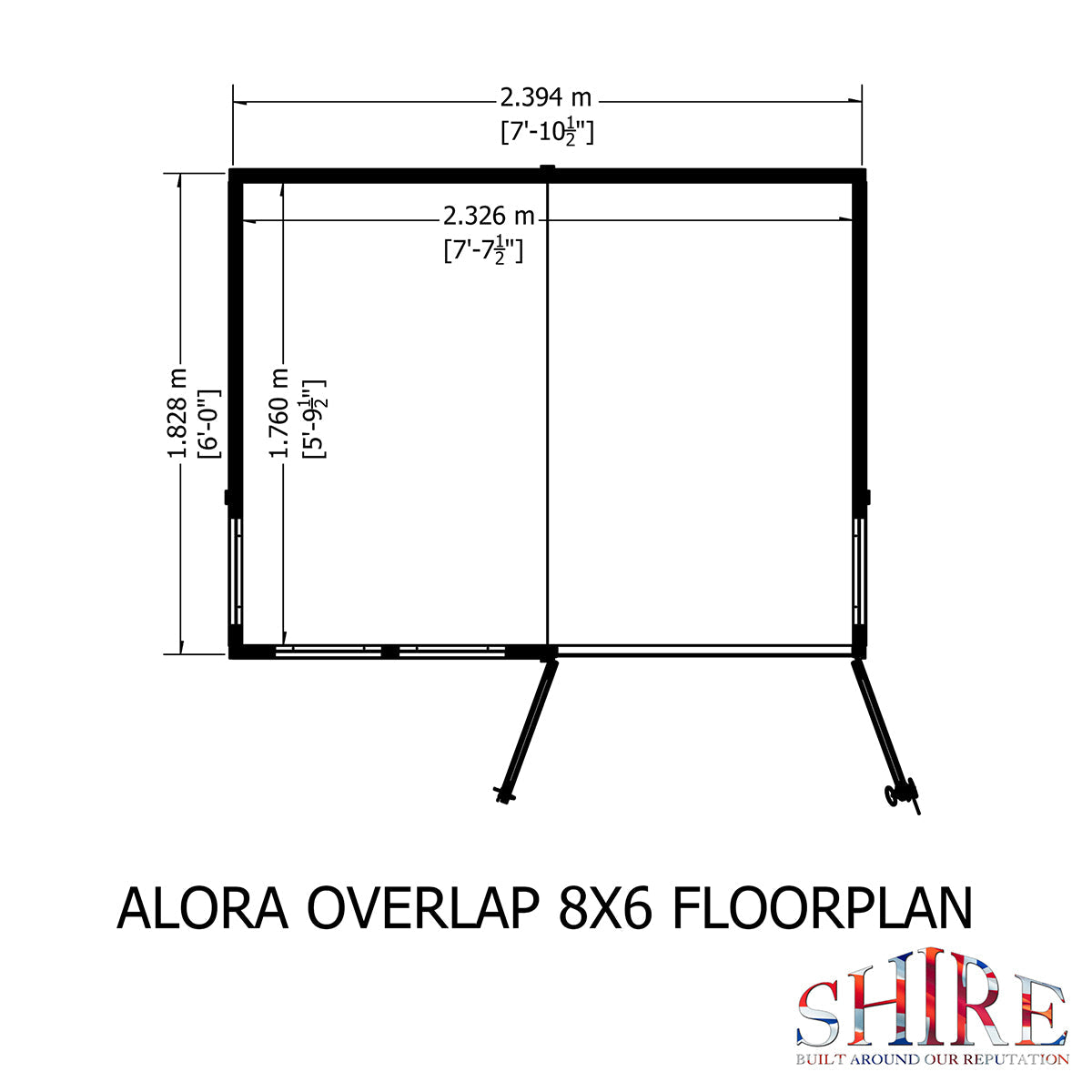 Shire Alora Overlap 8ft x 6ft Pent Sumerhouse - Image 11