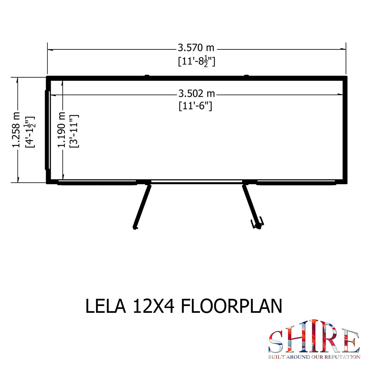 Shire Lela 12ft x 4ft Summerhouse - Image 11