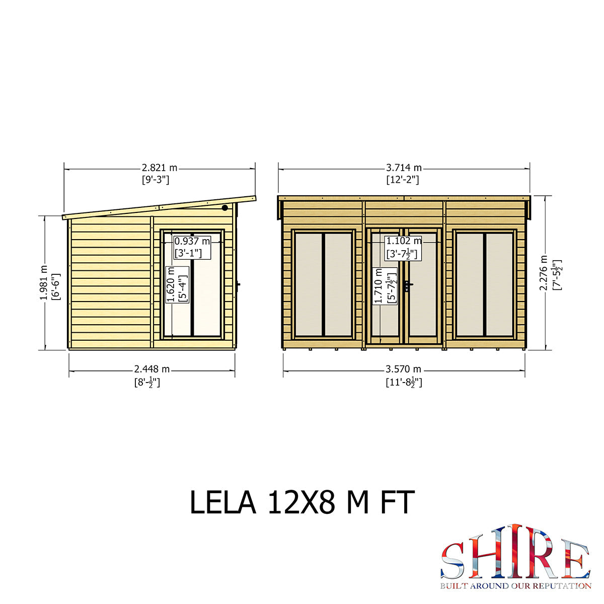 Shire Lela 12ft x 8ft Summerhouse - Image 6