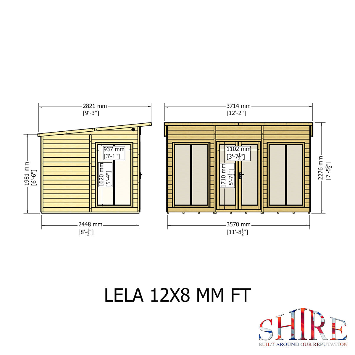 Shire Lela 12ft x 8ft Summerhouse - Image 5