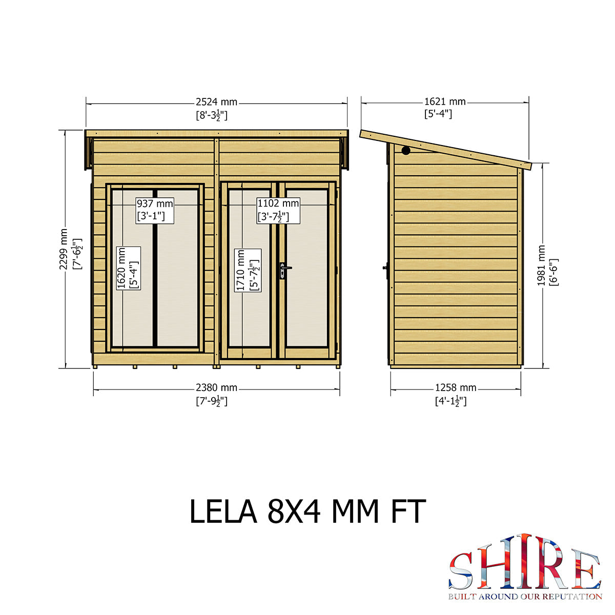 Shire Lela 8ft x 4ft Summerhouse - Image 9