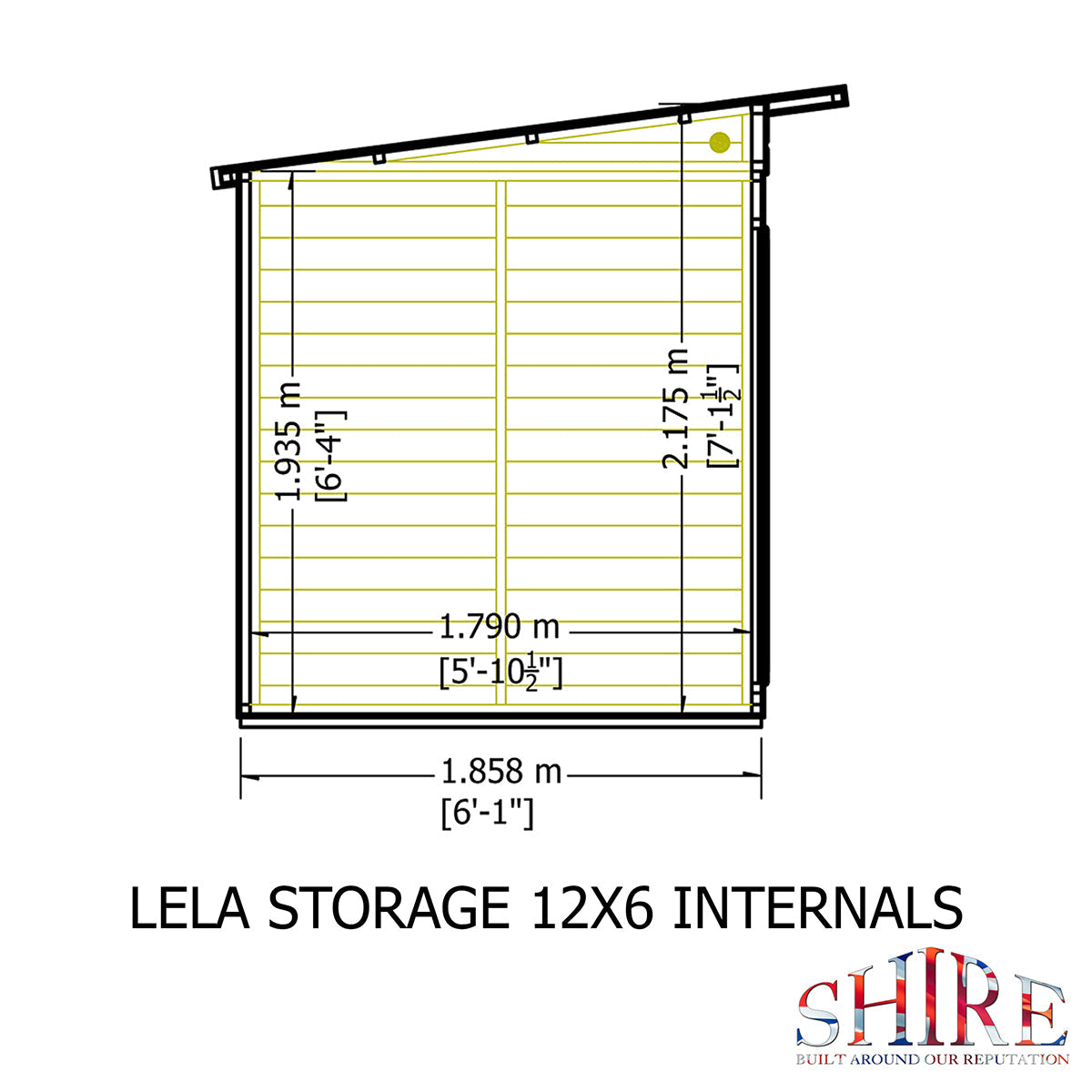 Shire Lela 12ft x 6ft Summerhouse with Storage - Image 11