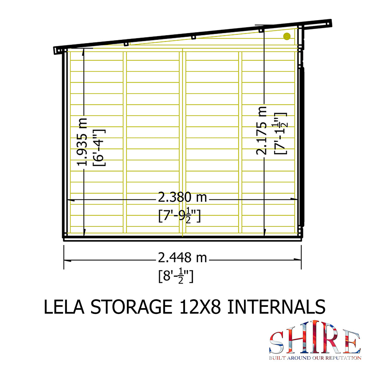 Shire Lela 12ft x 8ft Summerhouse with Storage - Image 11