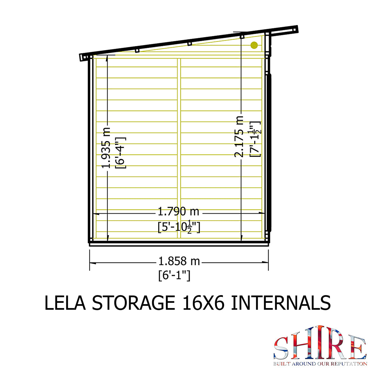 Shire Lela 16ft x 6ft Summerhouse with Storage - Image 9