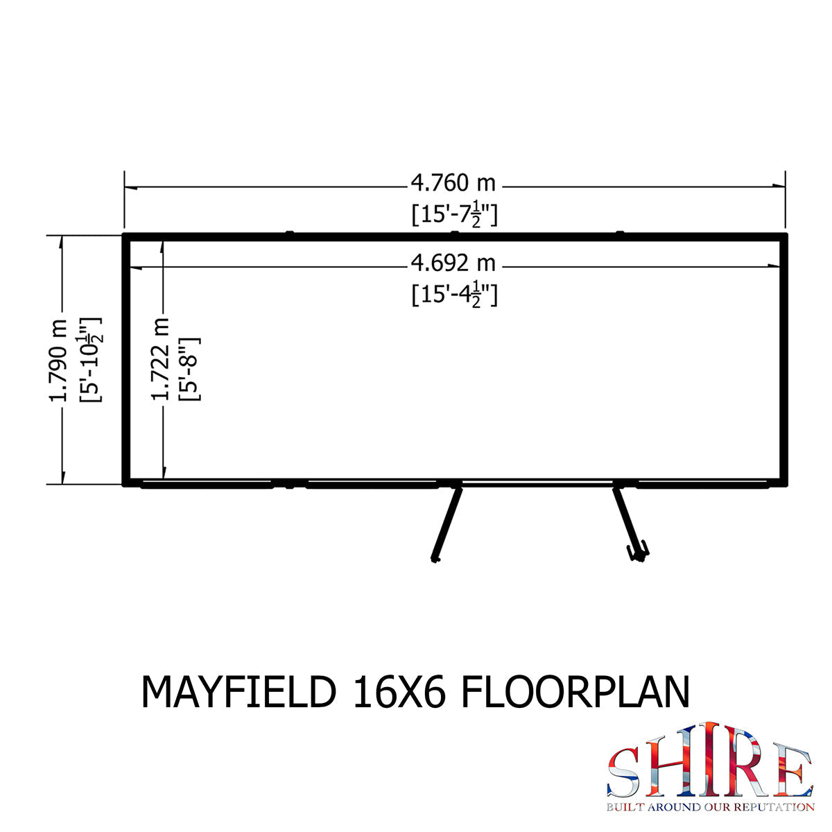 Shire Mayfield 16ft x 6ft Summerhouse - Image 10