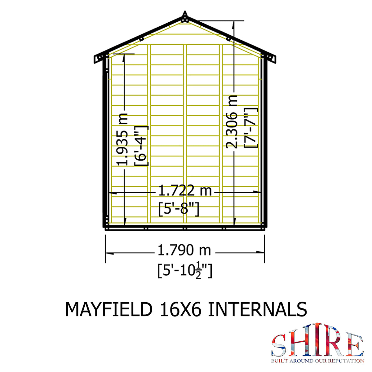 Shire Mayfield 16ft x 6ft Summerhouse - Image 11