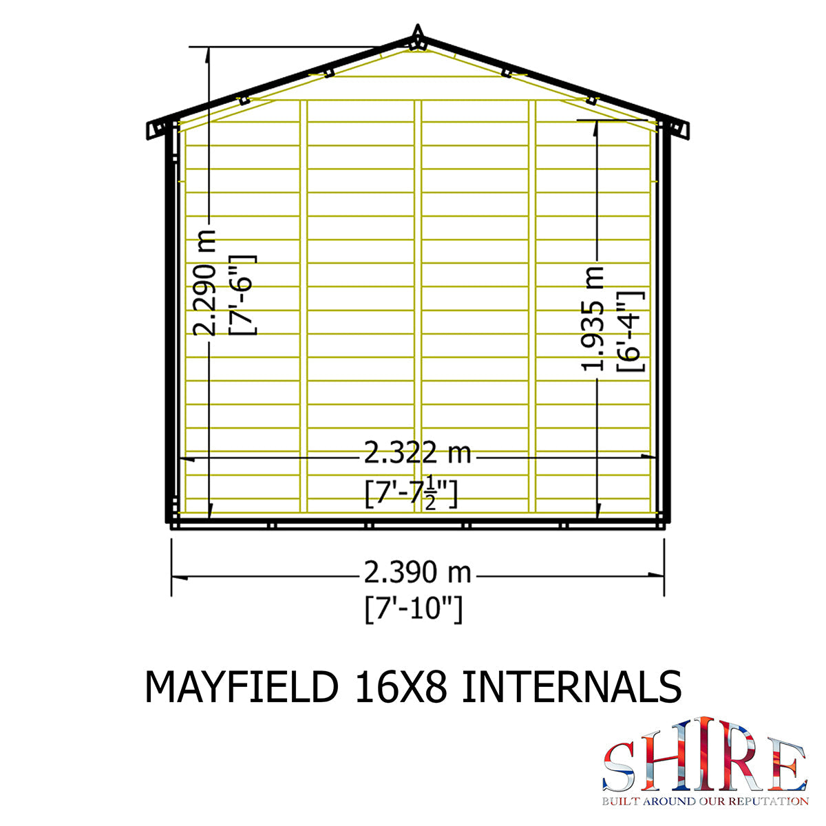 Shire Mayfield 16ft x 8ft Summerhouse - Image 9