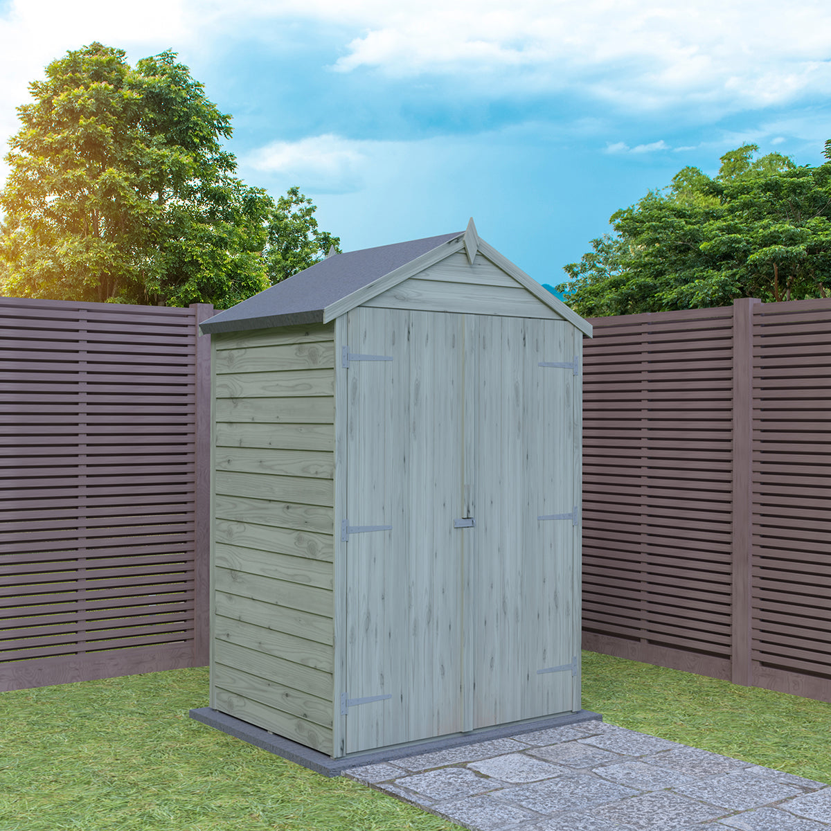 Shire Garden Value Overlap 4ft x 3ft Pressure Treated Shed - Image 4