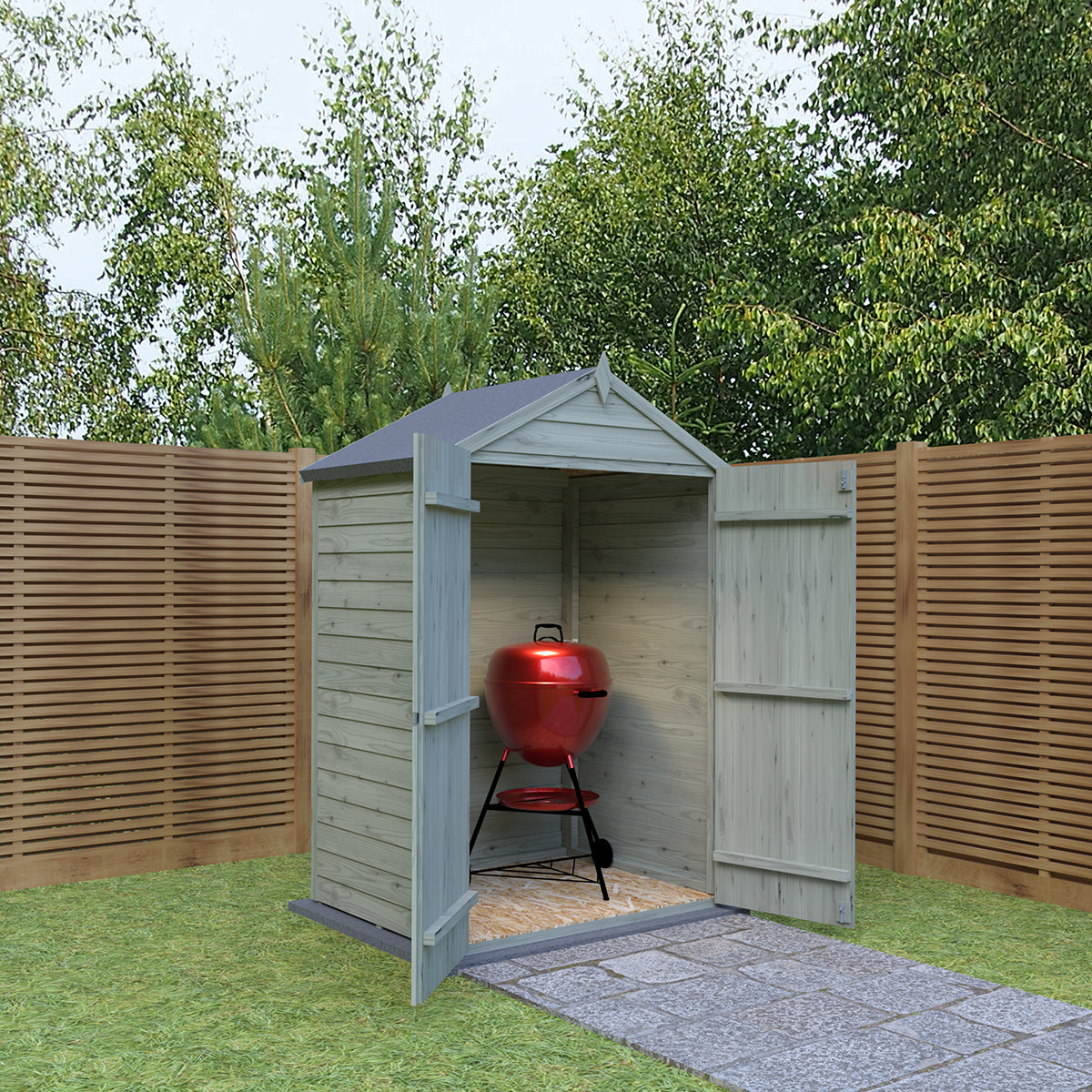 Shire Garden Value Overlap 4ft x 3ft Pressure Treated Shed - Image 6
