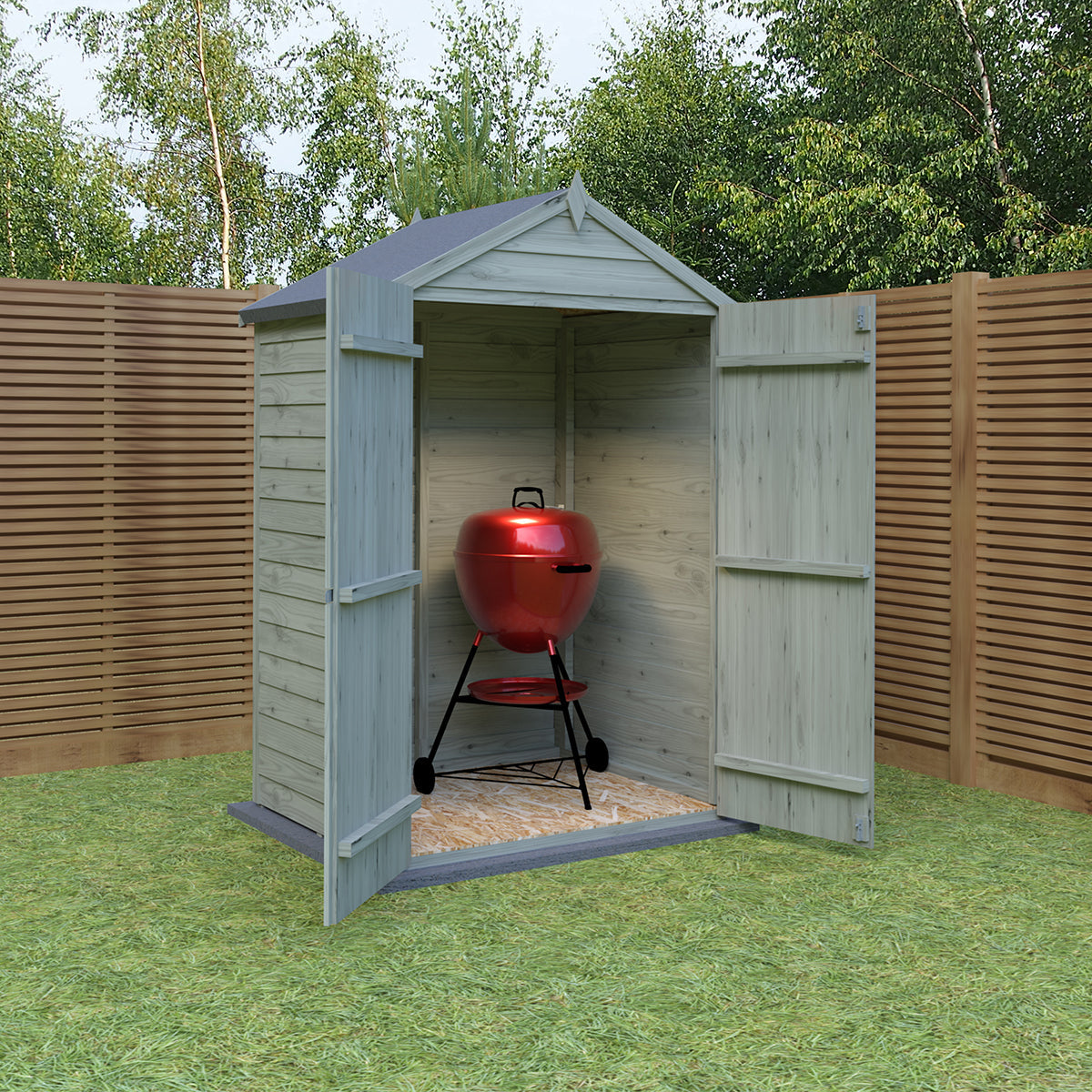 Shire Garden Value Overlap 4ft x 3ft Pressure Treated Shed - Image 3