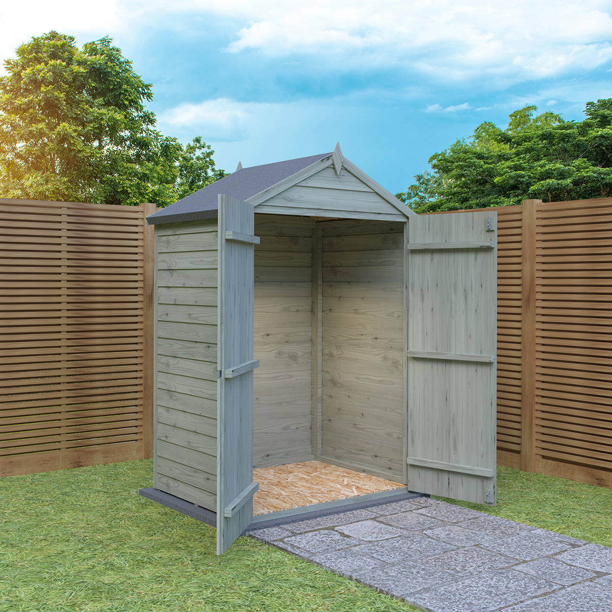 Shire Garden Value Overlap 4ft x 3ft Pressure Treated Shed - Image 2