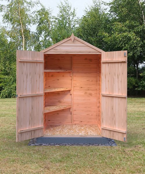 Shire Garden Value Overlap 4ft x 3ft Double Door Shed With Shelves