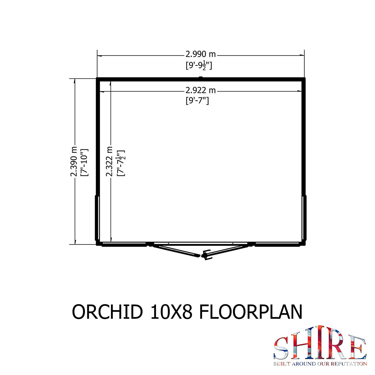 Shire Orchid 10ft x 8ft Summerhouse - Image 11