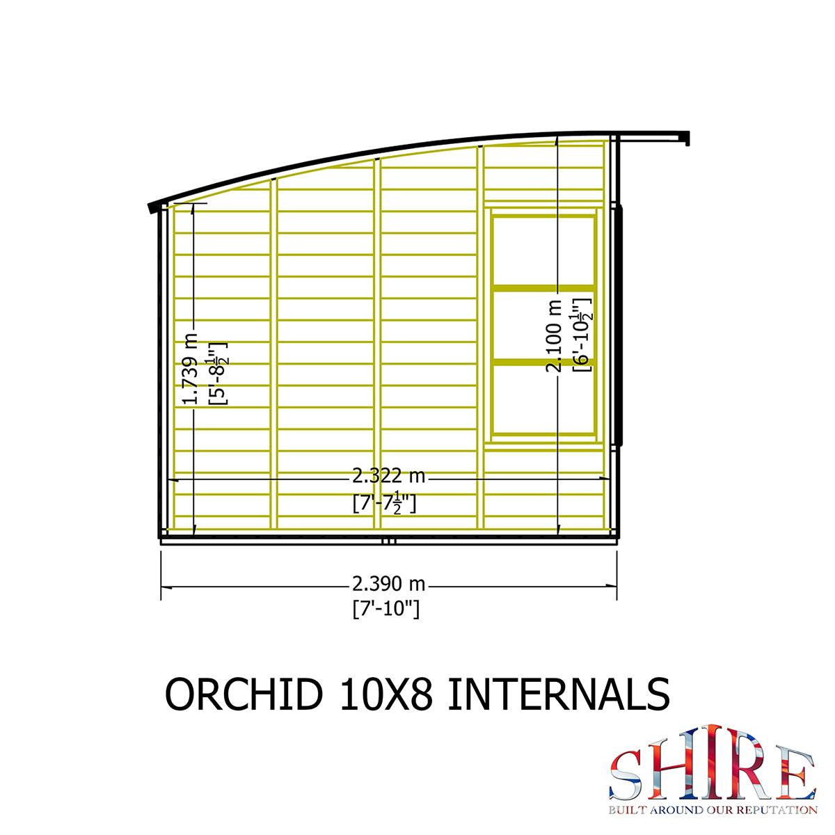 Shire Orchid 10ft x 8ft Summerhouse - Image 9