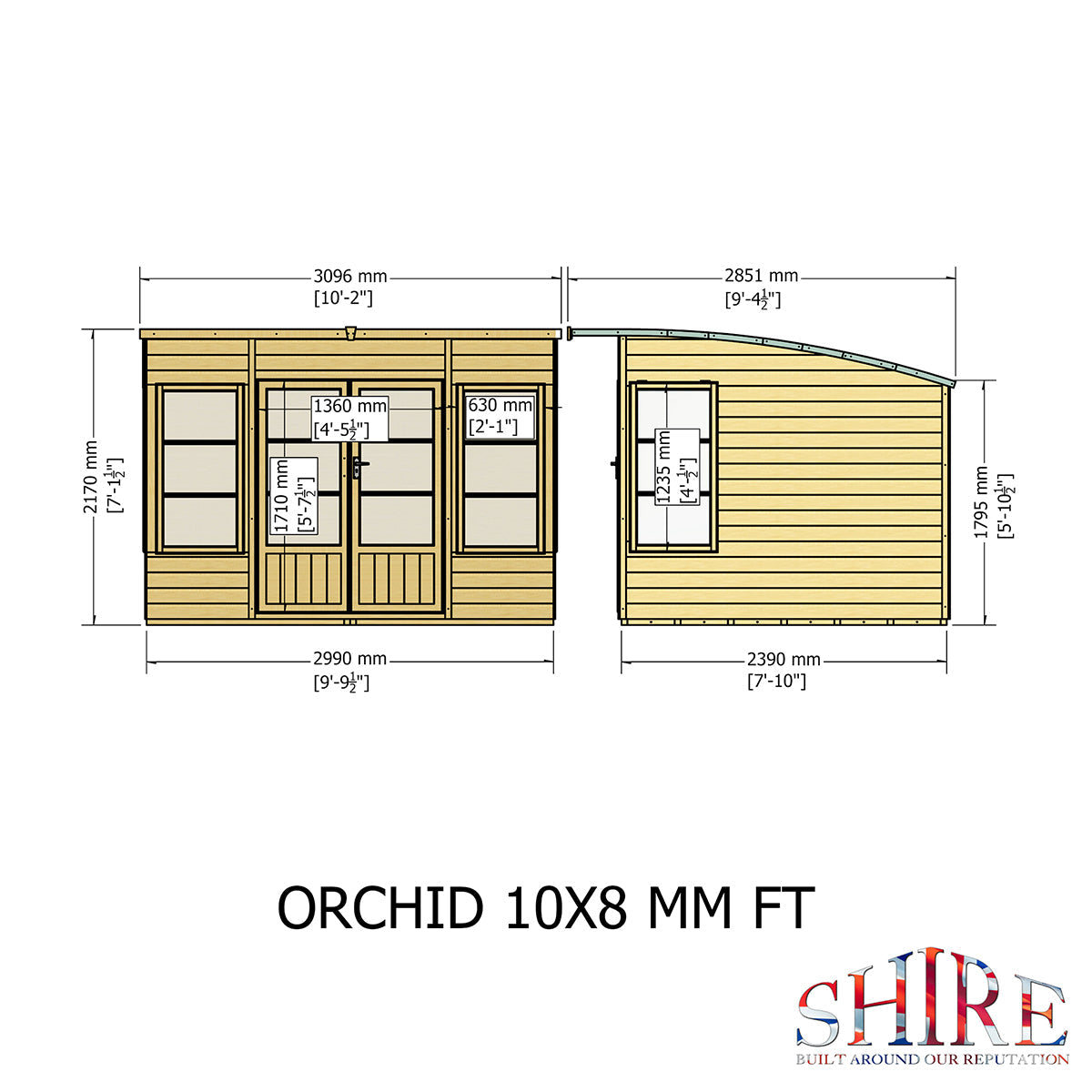Shire Orchid 10ft x 8ft Summerhouse - Image 10
