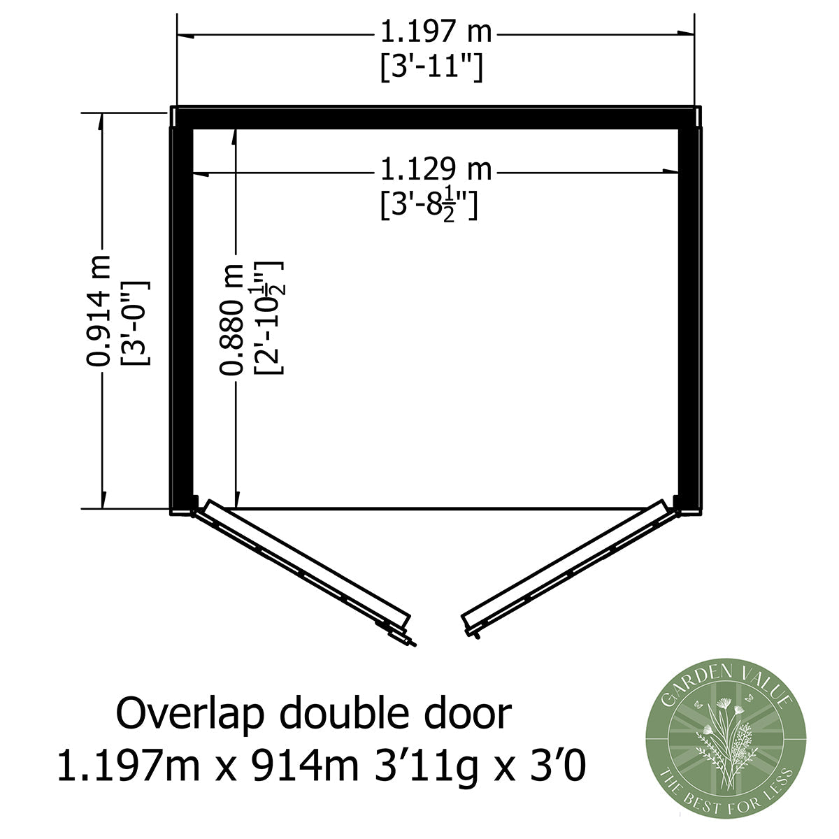 Shire Garden Value Overlap 4ft x 3ft Pressure Treated Shed - Image 10