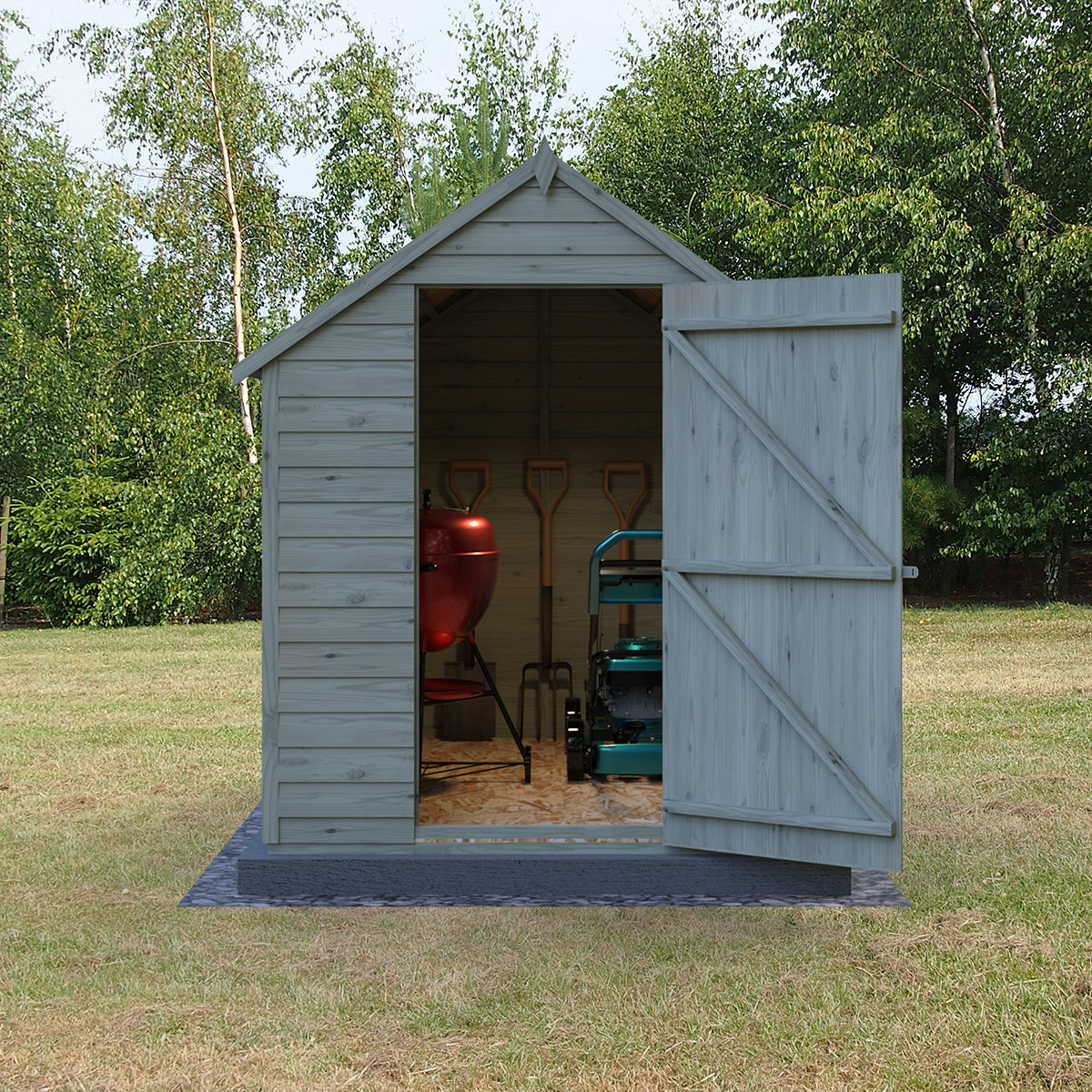 Shire Garden Value Overlap 7ft x 5ft Pressure Treated Shed - Image 2