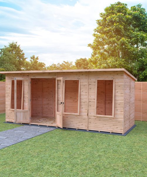 Shire Peony 16ft x 6ft Pent Summerhouse