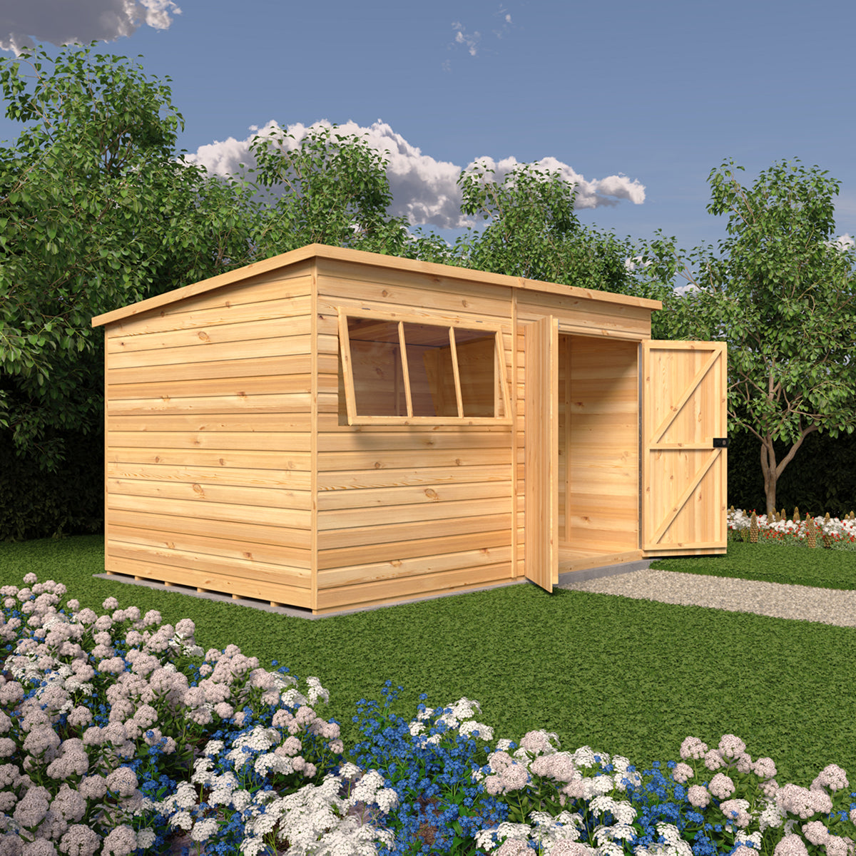 Shire Ranger 12ft x 8ft Pent Shiplap Shed - Image 4