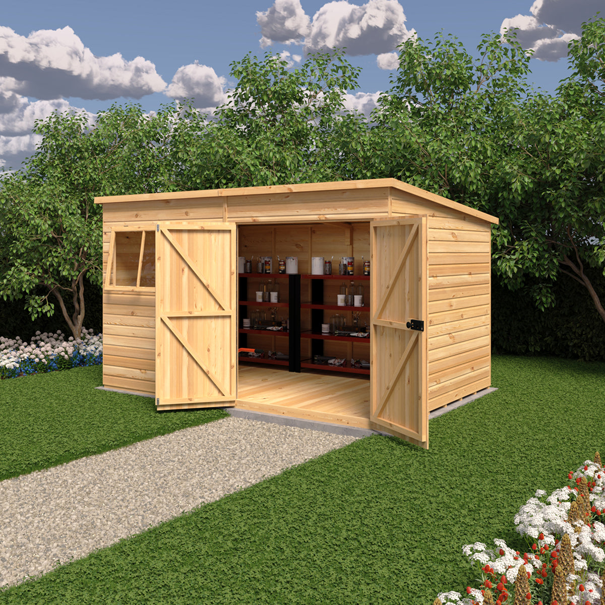 Shire Ranger 12ft x 8ft Pent Shiplap Shed - Image 3