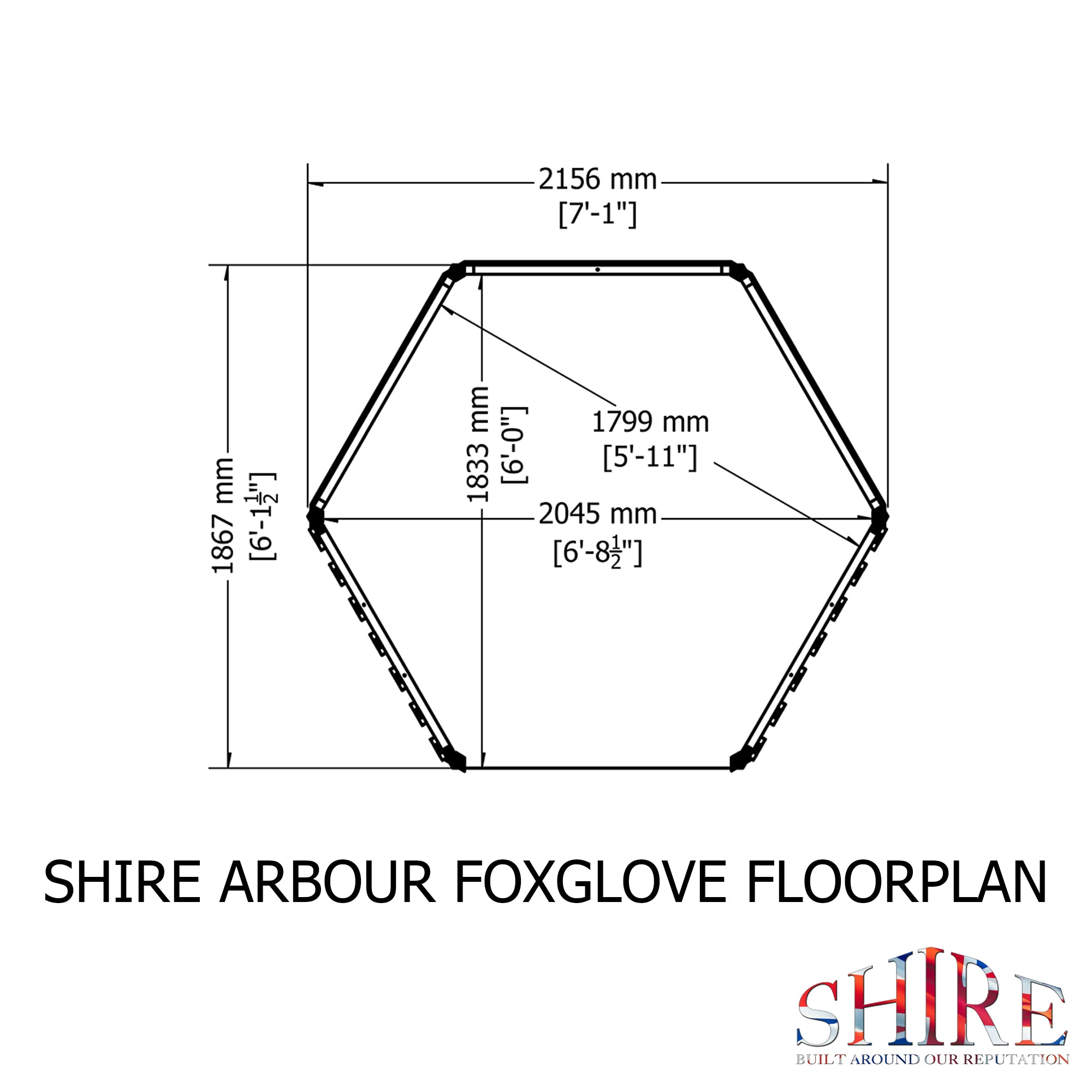 Shire 6ft x 7ft Summerhouse Arbour - Image 7