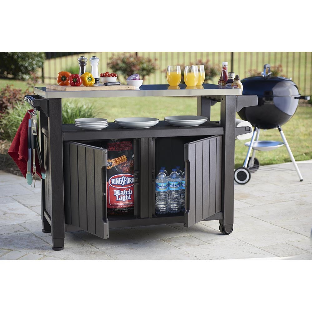Keter Unity XL BBQ Table Double - Anthracite. - Image 2
