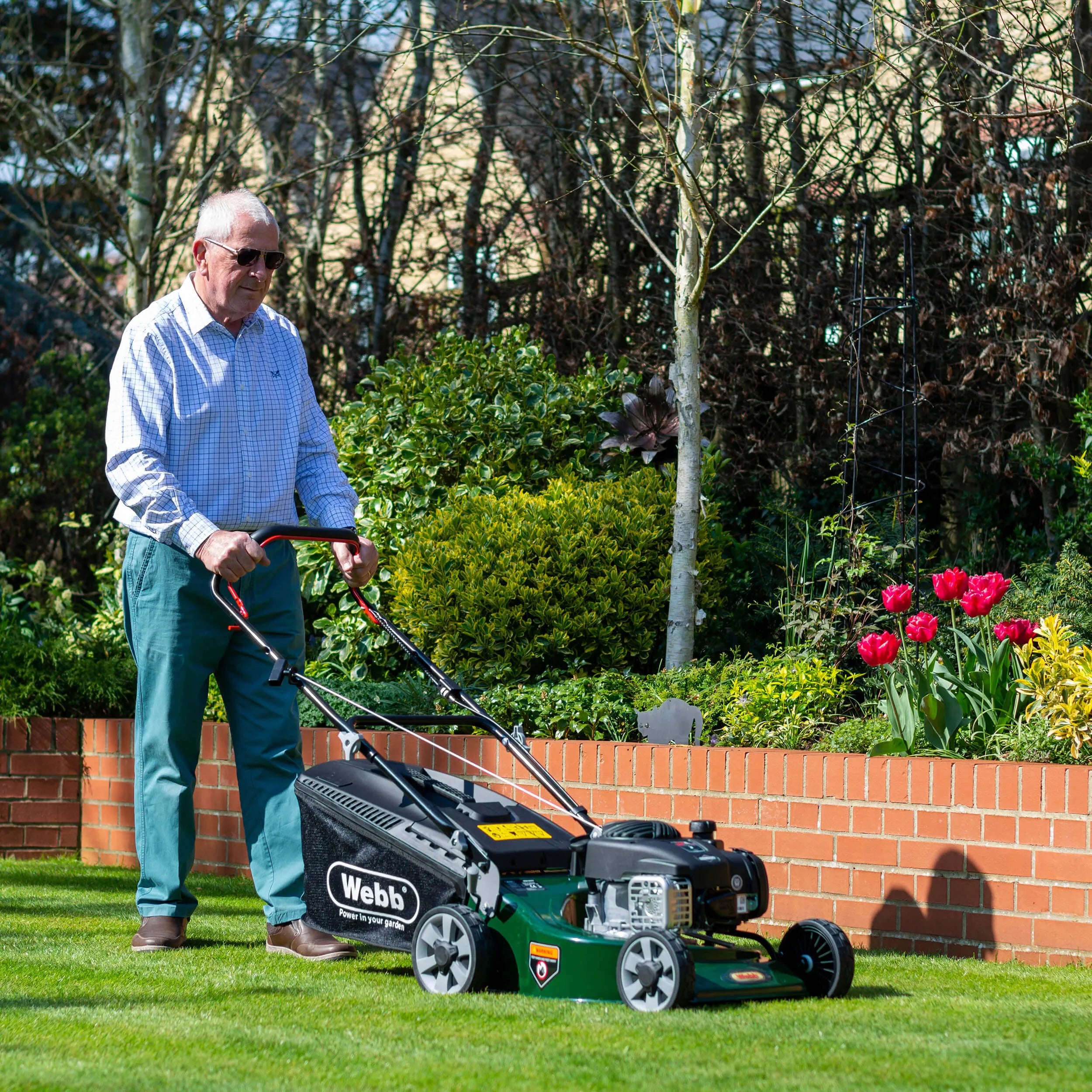 Webb Supreme 46cm (18") Petrol Rotary Lawnmower (Briggs & Stratton Engine) - Image 9