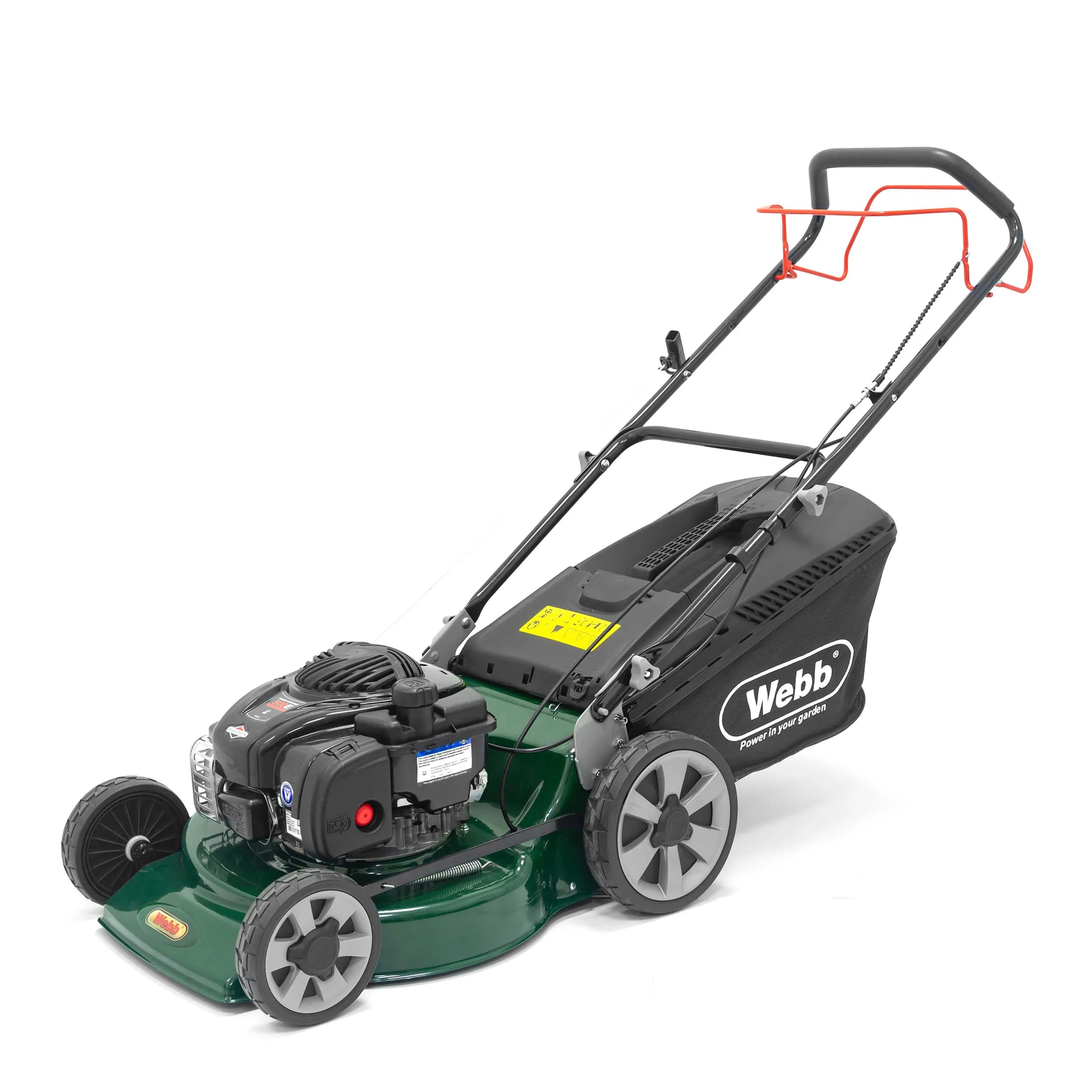 Webb Supreme 46cm (18") Self Propelled High Wheel Petrol Rotary Lawnmower (Briggs & Stratton Engine) - Image 3