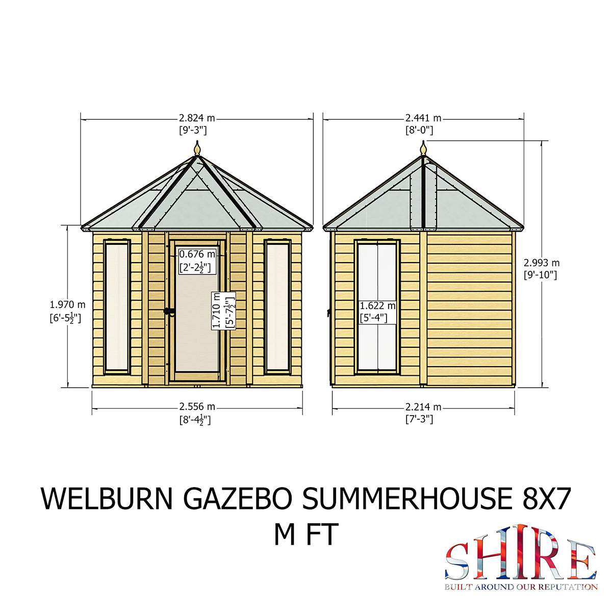 Shire Welburn 8ft x 7ft Summerhouse - Image 11