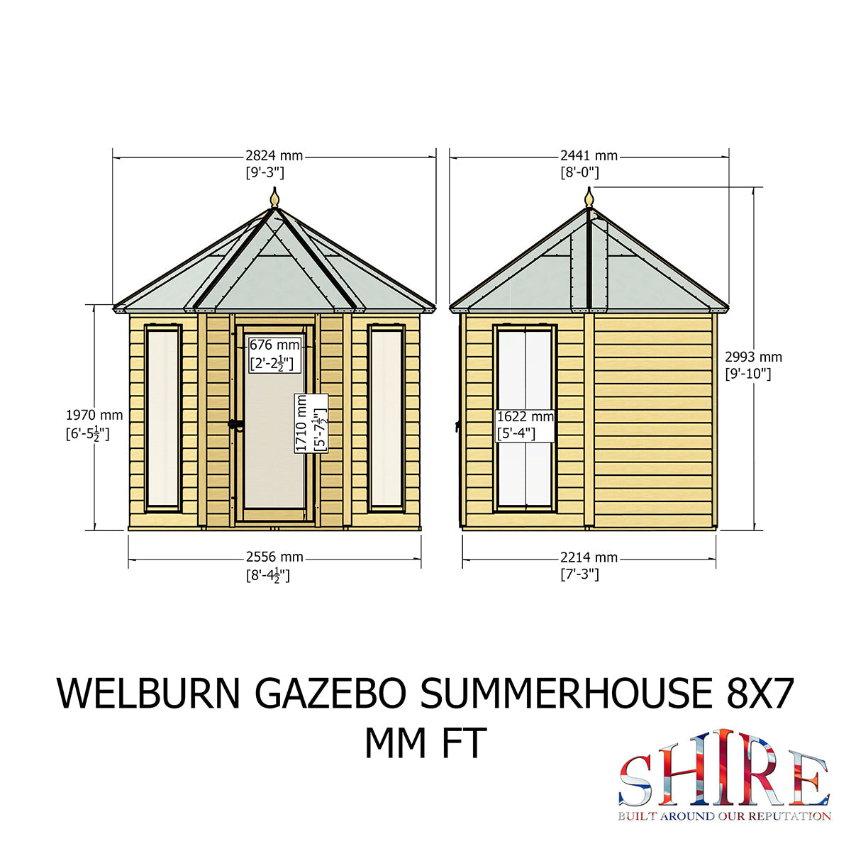 Shire Welburn 8ft x 7ft Summerhouse - Image 10
