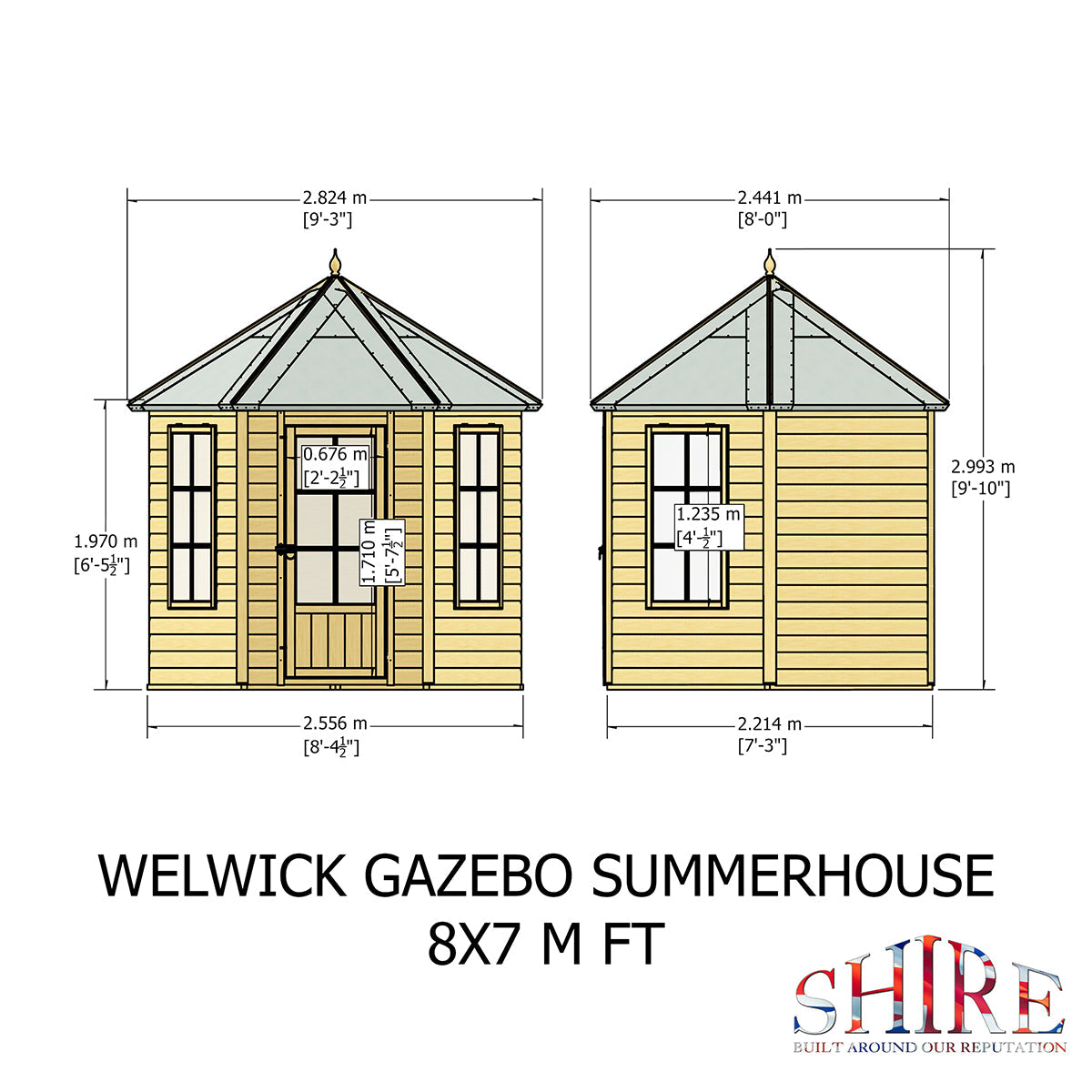 Shire Welwick 8ft x 7ft Summerhouse - Image 11