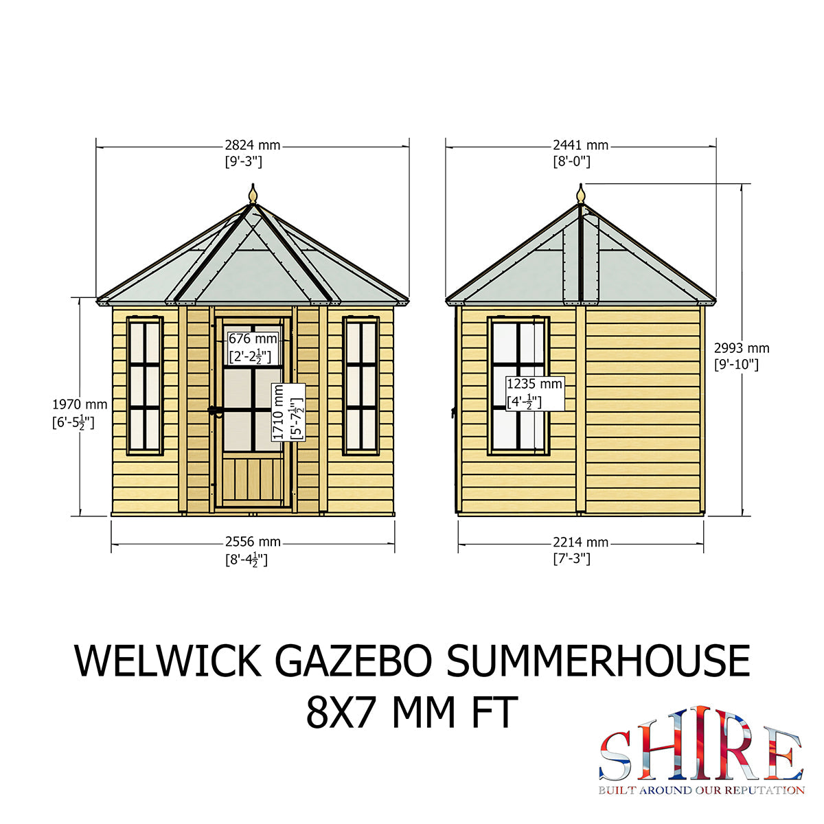 Shire Welwick 8ft x 7ft Summerhouse - Image 9