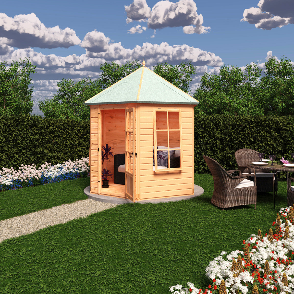 Shire Welwick 8ft x 7ft Summerhouse - Image 3
