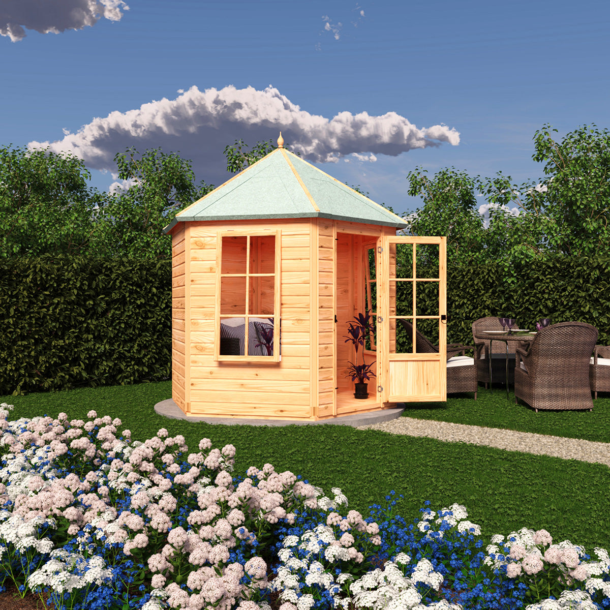 Shire Welwick 8ft x 7ft Summerhouse - Image 2