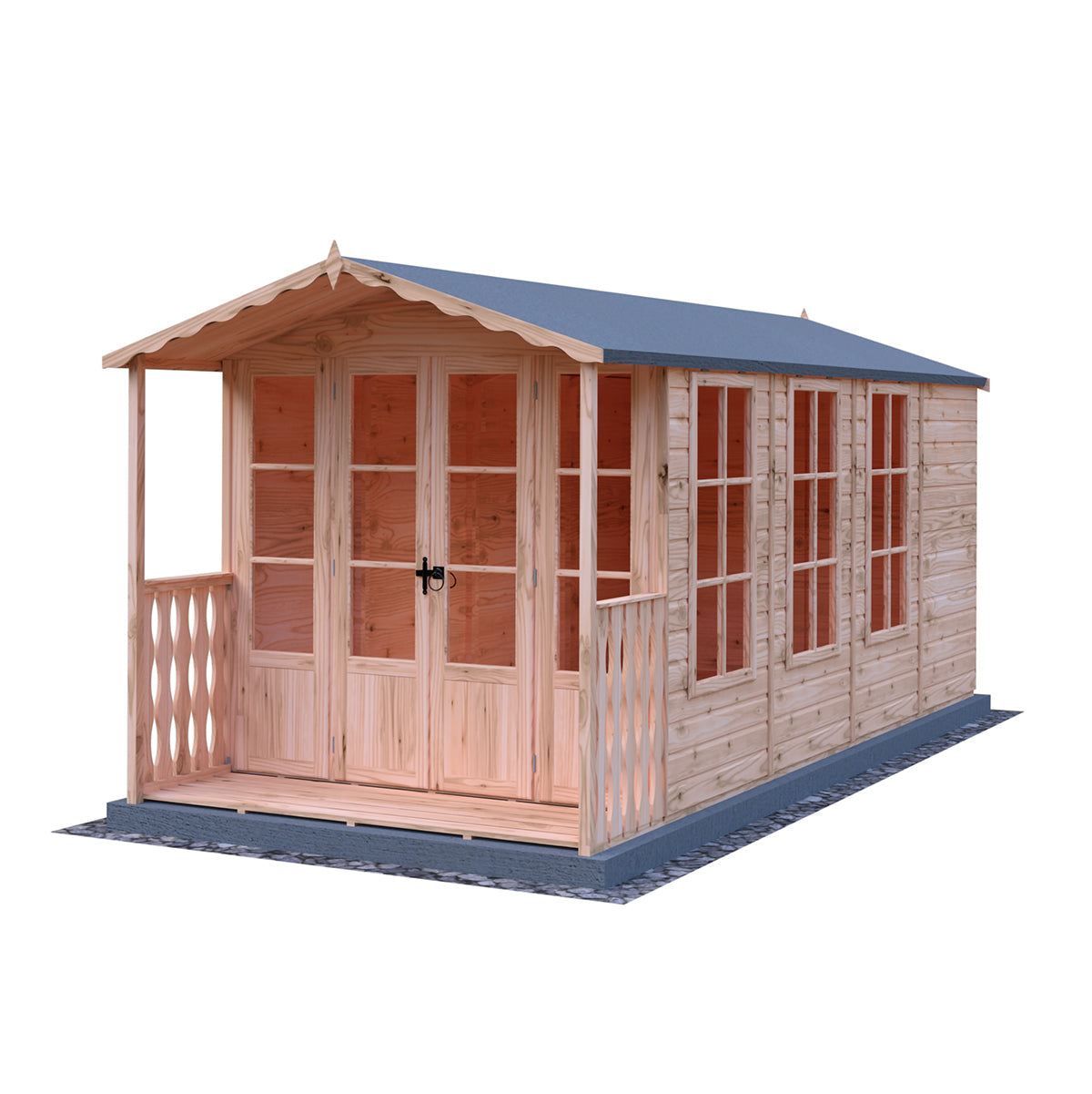 Shire Westminster 15ft x 7ft Summerhouse With Verandah - Image 6