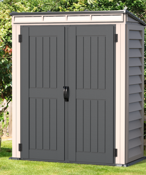 Duramax YardMate Plus Pent - 5ft x 3ft Plastic Garden Shed in Grey