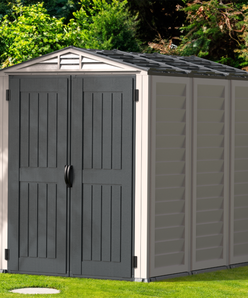 Duramax YardMate Plus - 5ft x 8ft Plastic Garden Shed in Grey