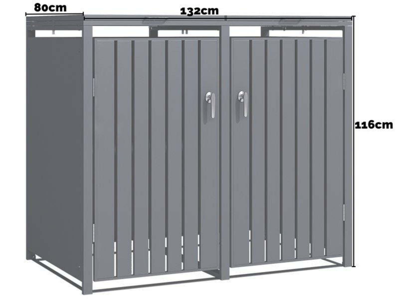 Wood Effect Wheelie Bin Storage - Double Bin Store - Image 7