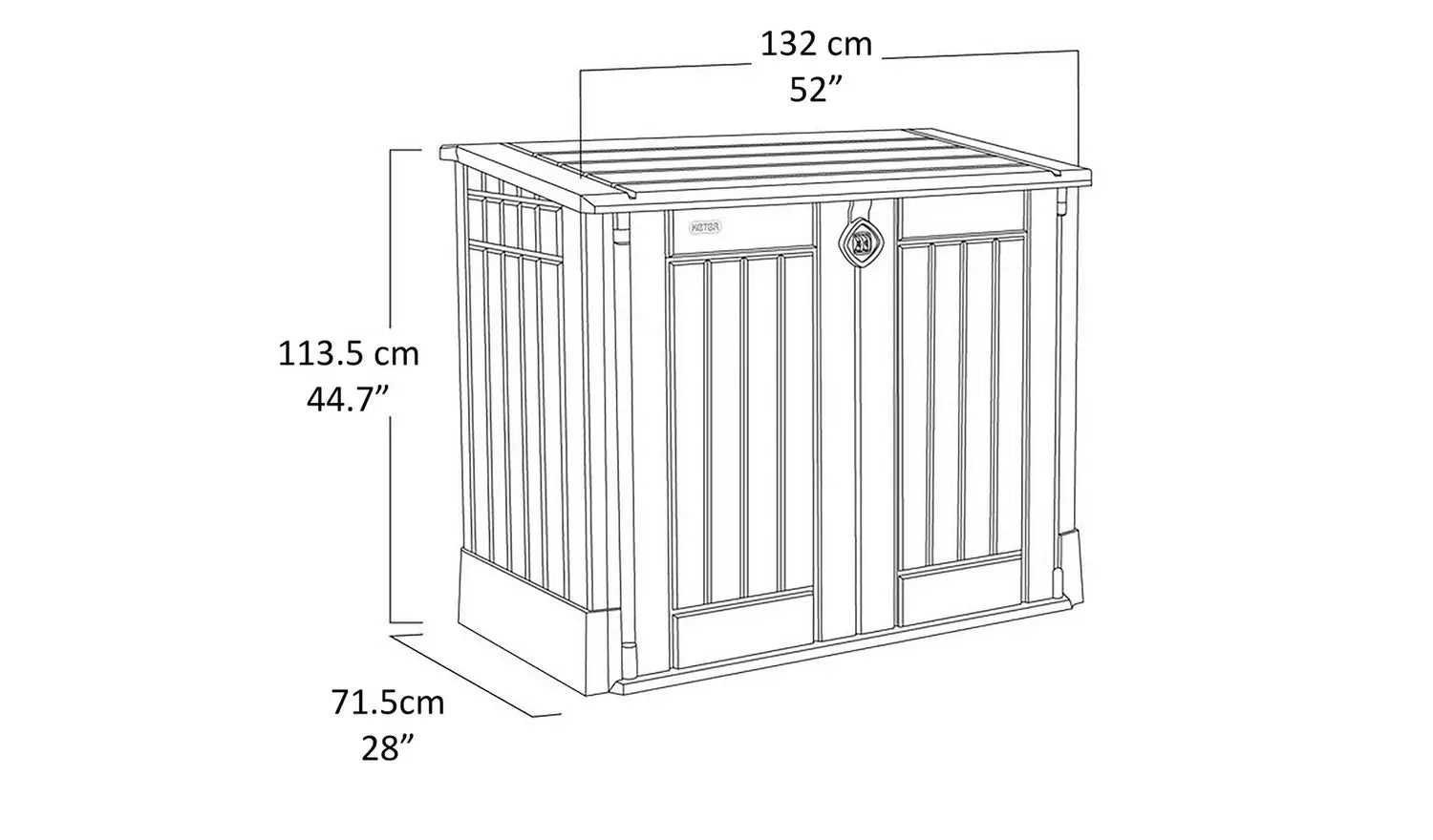 Keter Store It Out Midi Shed - Anthracite/Grey - 880L - Image 5