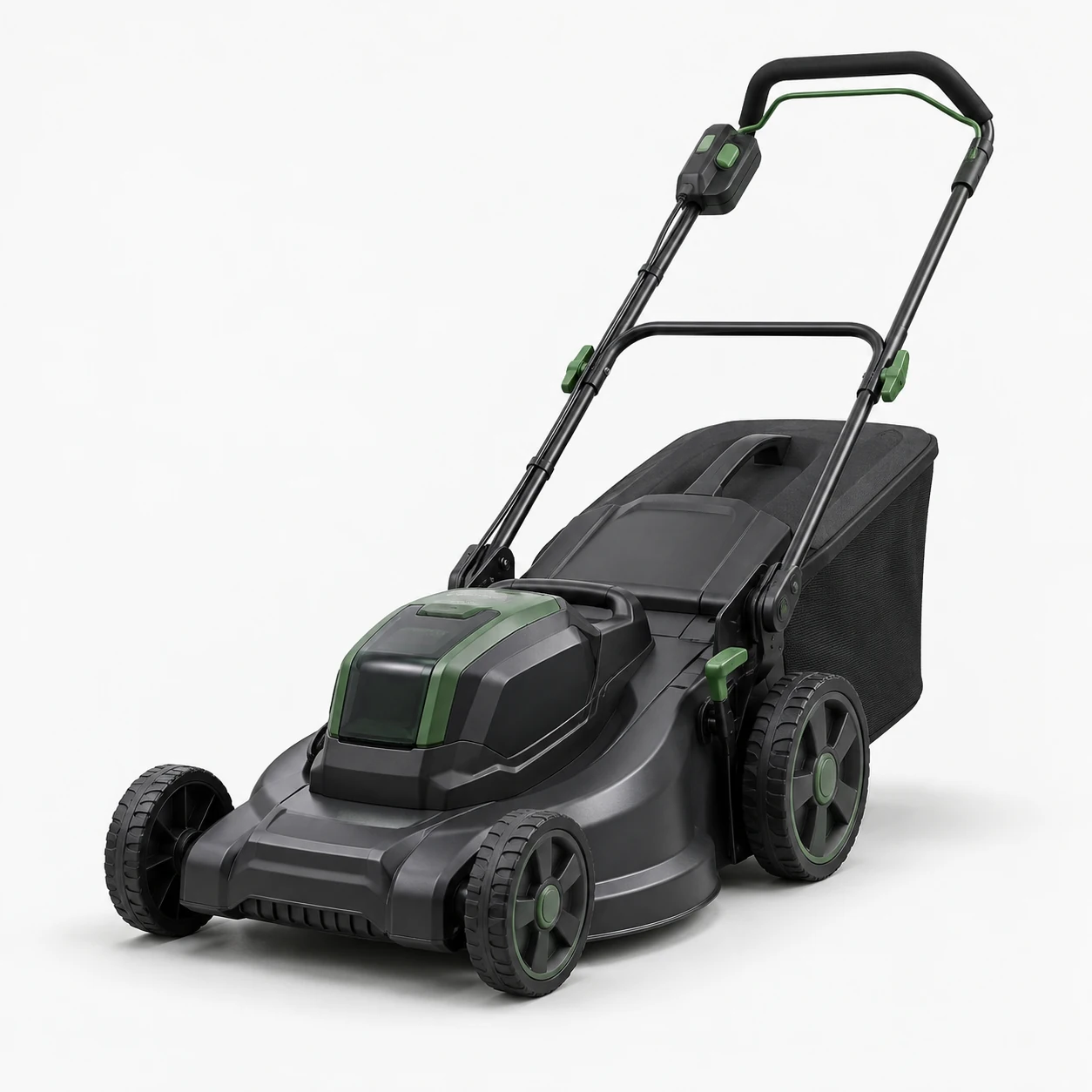A cordless lawn mower
