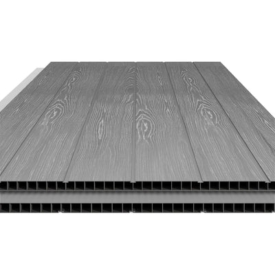 Pro Grade 6ft x 8ft Premium Plastic Double Door Garden Shed - Grey Wood Touch Texture - Image 3
