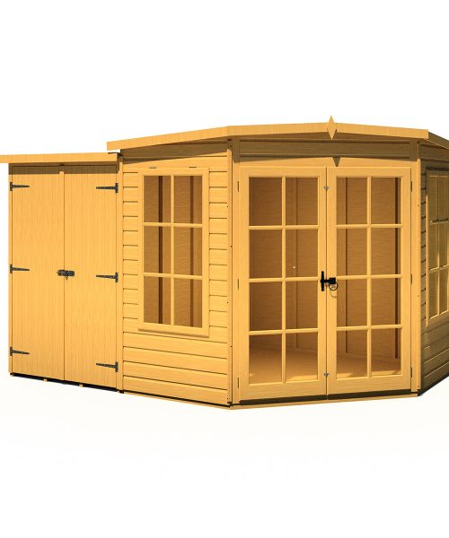 Shire Hampton 7ft x 11ft Summerhouse with Side Shed